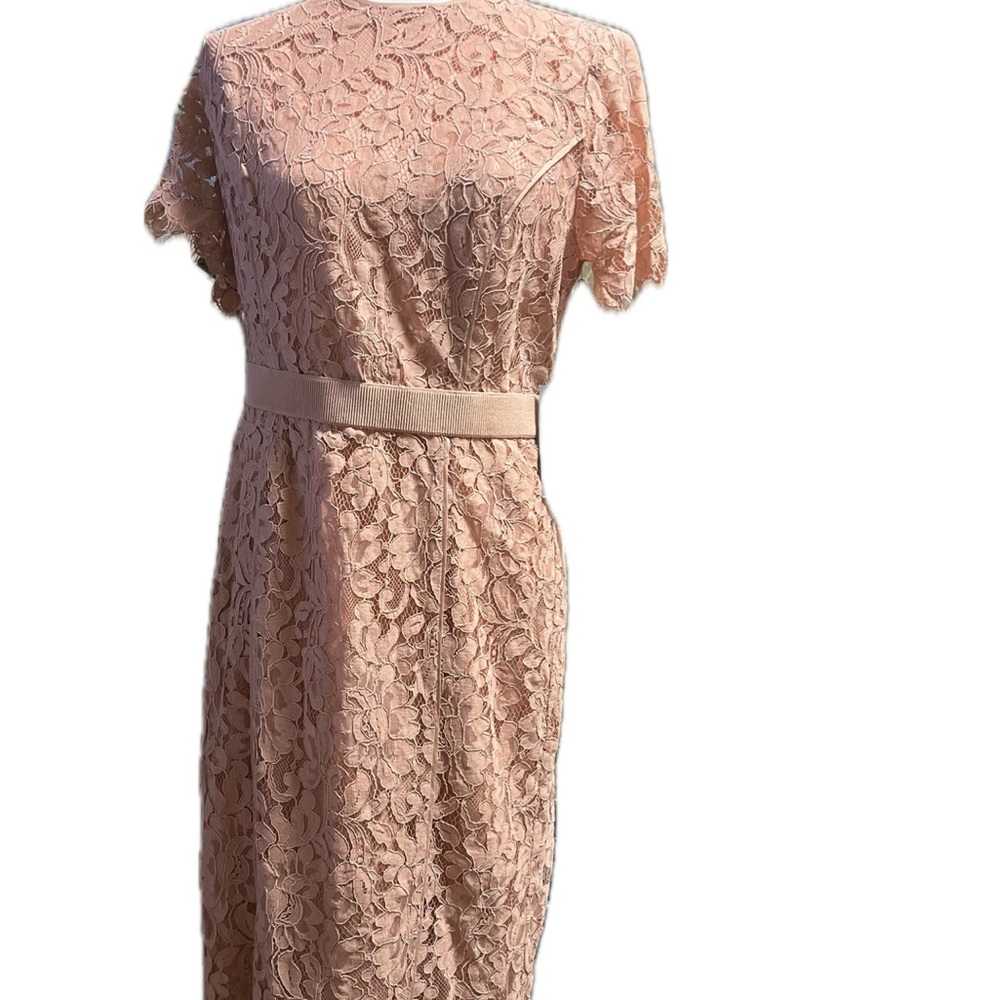 Elegant Lace Dress in Peach